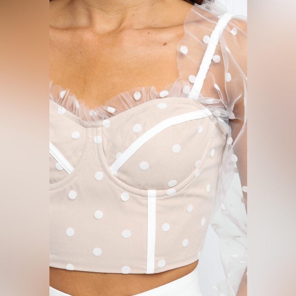 HELLO MOLLY Varinka Top In White Dot - Picture 5 of 11
